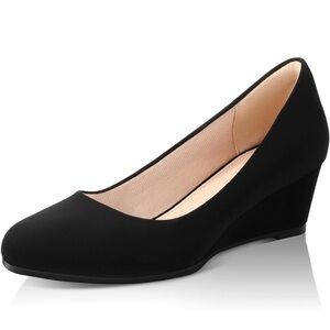 Ankis Black Wedge Dress Shoes